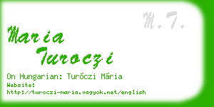maria turoczi business card